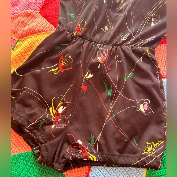 Vintage 60s Christina Swimsuit Romper One Piece Pin Up Mod Bathing Suit - Picture 8 of 12